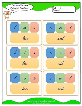 s sesi Hece Kartları